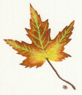 Maple Leaf Needle Painting